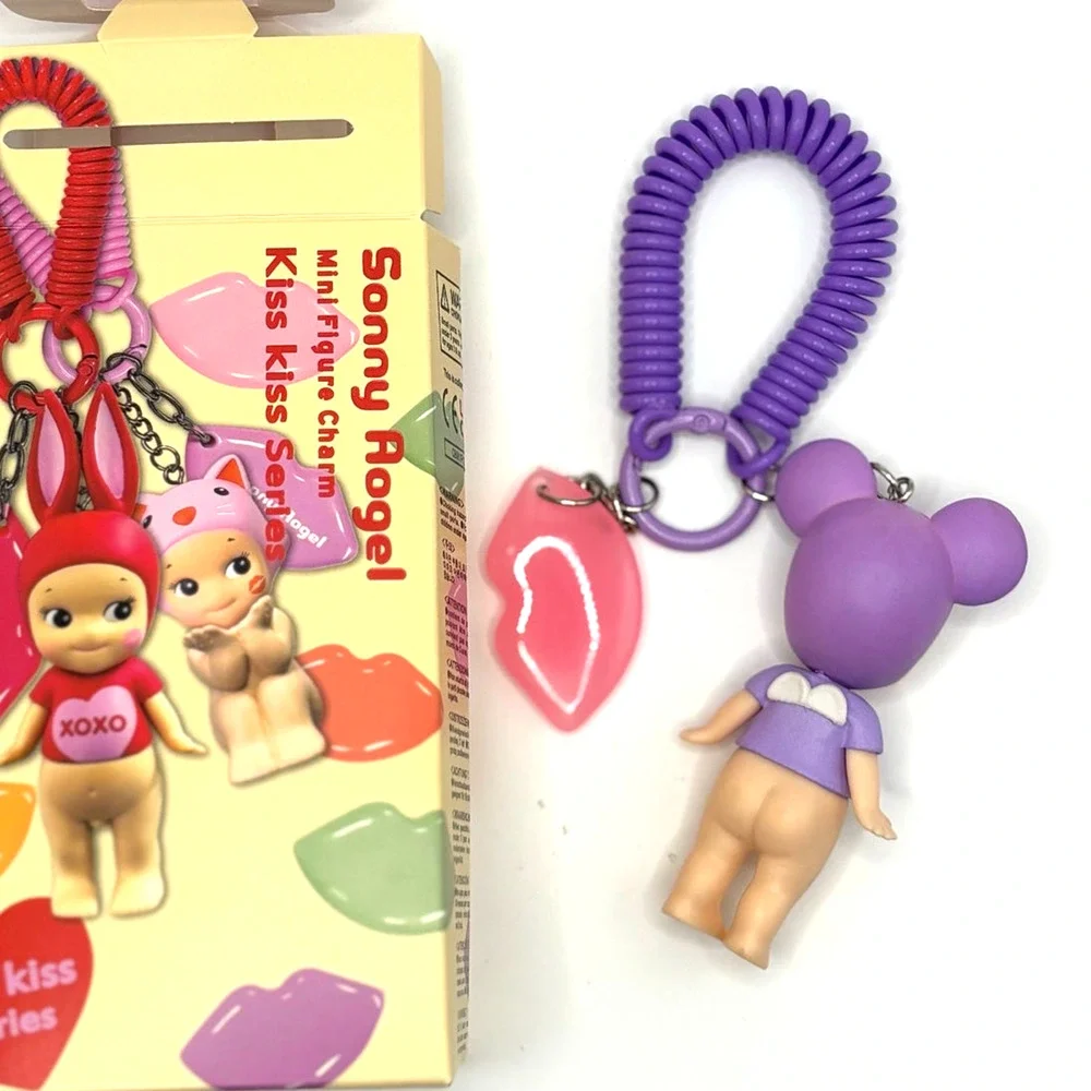 New Kewpie/Angel Mini Figure Keychain, Purple Mouse Costume, Open Blind Box